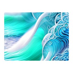 Pastel Simple Wave Premium Plush Fleece Blanket (mini) by GardenOfOphir