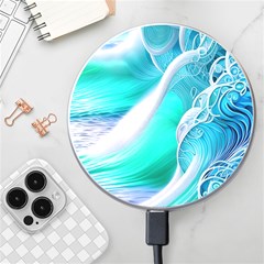 Pastel Simple Wave Wireless Fast Charger(white) by GardenOfOphir