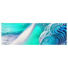 Pastel Simple Wave Banner And Sign 9  X 3  by GardenOfOphir