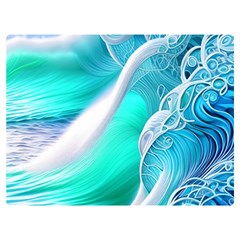 Pastel Simple Wave Premium Plush Fleece Blanket (extra Small)