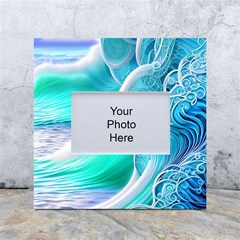 Pastel Simple Wave White Box Photo Frame 4  X 6  by GardenOfOphir