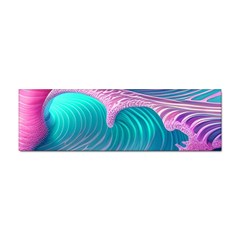 Pink Waves On The Beach Sticker (bumper) by GardenOfOphir