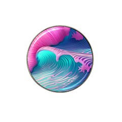 Pink Waves On The Beach Hat Clip Ball Marker by GardenOfOphir