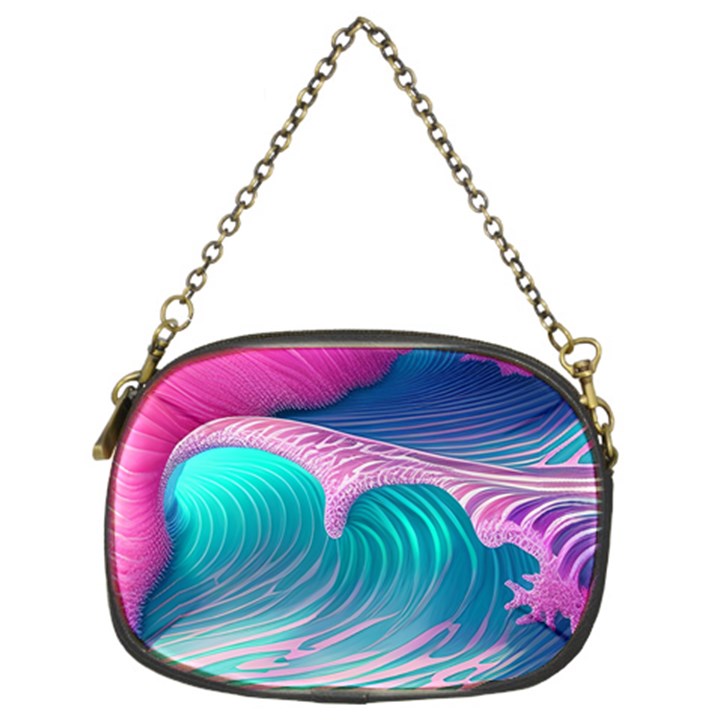 Pink Waves On The Beach Chain Purse (Two Sides)