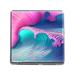 Pink Waves On The Beach Memory Card Reader (square 5 Slot) by GardenOfOphir