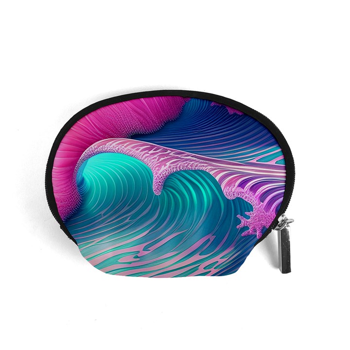 Pink Waves On The Beach Accessory Pouch (Small)