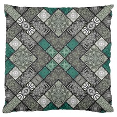 Mandala Decoration Floral Flower Indian Design Pattern Large Cushion Case (one Side) by Ravend