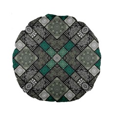 Mandala Decoration Floral Flower Indian Design Pattern Standard 15  Premium Round Cushions by Ravend