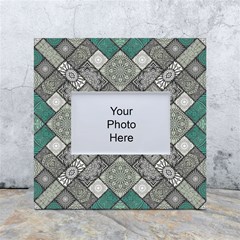 Mandala Decoration Floral Flower Indian Design Pattern White Box Photo Frame 4  X 6  by Ravend