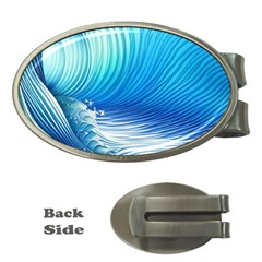 Nature s Beauty; Ocean Waves Money Clips (oval)  by GardenOfOphir