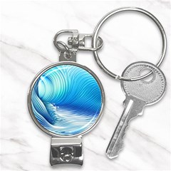 Nature s Beauty; Ocean Waves Nail Clippers Key Chain by GardenOfOphir