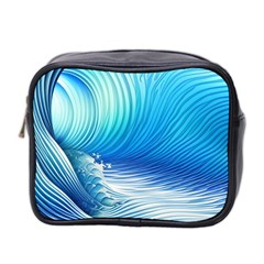 Nature s Beauty; Ocean Waves Mini Toiletries Bag (two Sides) by GardenOfOphir