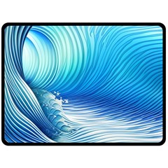 Nature s Beauty; Ocean Waves Fleece Blanket (large) by GardenOfOphir