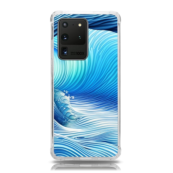 Nature s Beauty; Ocean Waves Samsung Galaxy S20 Ultra 6.9 Inch TPU UV Case