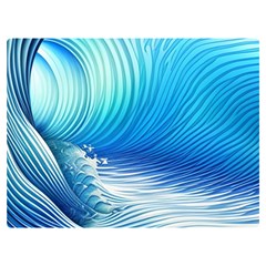 Nature s Beauty; Ocean Waves One Side Premium Plush Fleece Blanket (extra Small)