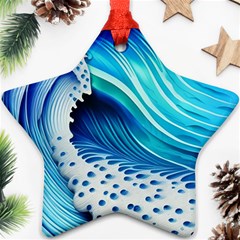 Blue Water Reflections Ornament (star) by GardenOfOphir