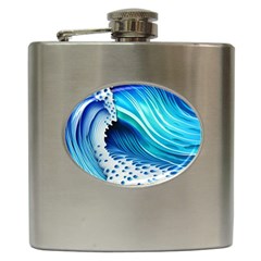 Blue Water Reflections Hip Flask (6 Oz) by GardenOfOphir