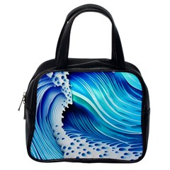 Blue Water Reflections Classic Handbag (one Side) by GardenOfOphir