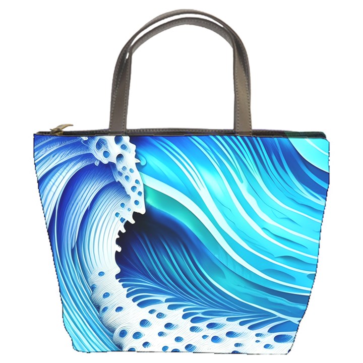 Blue Water Reflections Bucket Bag