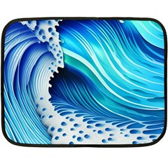 Blue Water Reflections One Side Fleece Blanket (mini) by GardenOfOphir