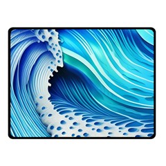 Blue Water Reflections One Side Fleece Blanket (small) by GardenOfOphir