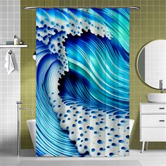 Blue Water Reflections Shower Curtain 48  X 72  (small)  by GardenOfOphir