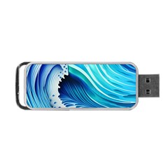 Blue Water Reflections Portable Usb Flash (one Side) by GardenOfOphir