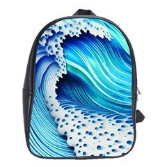 Blue Water Reflections School Bag (xl) by GardenOfOphir