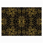 Pattern Seamless Gold 3d Abstraction Ornate Large Glasses Cloth (2 Sides) Front