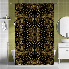 Pattern Seamless Gold 3d Abstraction Ornate Shower Curtain 48  X 72  (small)  by Ravend