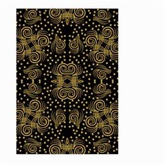 Pattern Seamless Gold 3d Abstraction Ornate Large Garden Flag (two Sides) by Ravend