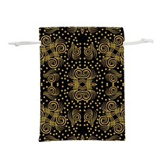 Pattern Seamless Gold 3d Abstraction Ornate Lightweight Drawstring Pouch (s)