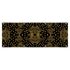 Pattern Seamless Gold 3d Abstraction Ornate Banner And Sign 8  X 3  by Ravend