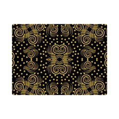 Pattern Seamless Gold 3d Abstraction Ornate One Side Premium Plush Fleece Blanket (mini)