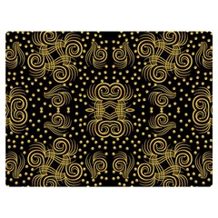 Pattern Seamless Gold 3d Abstraction Ornate Premium Plush Fleece Blanket (extra Small) by Ravend