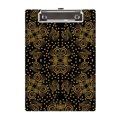 Pattern Seamless Gold 3d Abstraction Ornate A5 Acrylic Clipboard by Ravend