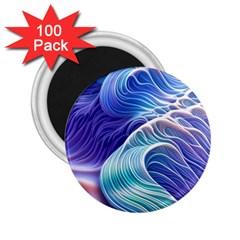 Majestic Ocean Waves 2 25  Magnets (100 Pack)  by GardenOfOphir