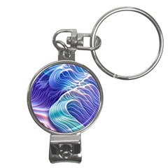 Majestic Ocean Waves Nail Clippers Key Chain by GardenOfOphir