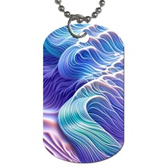 Majestic Ocean Waves Dog Tag (one Side) by GardenOfOphir