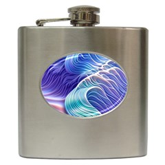 Majestic Ocean Waves Hip Flask (6 Oz) by GardenOfOphir