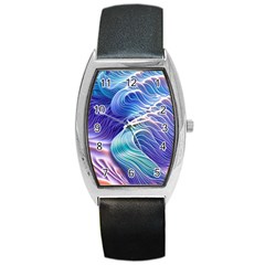 Majestic Ocean Waves Barrel Style Metal Watch by GardenOfOphir