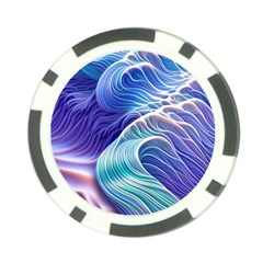 Majestic Ocean Waves Poker Chip Card Guard by GardenOfOphir