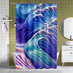 Majestic Ocean Waves Shower Curtain 48  X 72  (small)  by GardenOfOphir