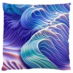 Majestic Ocean Waves Standard Premium Plush Fleece Cushion Case (one Side) by GardenOfOphir