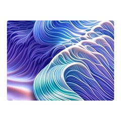 Majestic Ocean Waves Premium Plush Fleece Blanket (mini) by GardenOfOphir