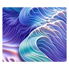 Majestic Ocean Waves Premium Plush Fleece Blanket (small) by GardenOfOphir