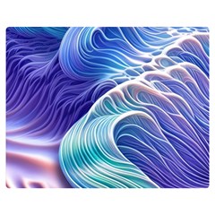 Majestic Ocean Waves Premium Plush Fleece Blanket (medium) by GardenOfOphir