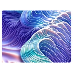 Majestic Ocean Waves One Side Premium Plush Fleece Blanket (extra Small) by GardenOfOphir