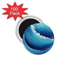 Simple Summer Wave Pattern 1 75  Magnets (100 Pack)  by GardenOfOphir