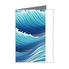 Simple Summer Wave Pattern Mini Greeting Card by GardenOfOphir